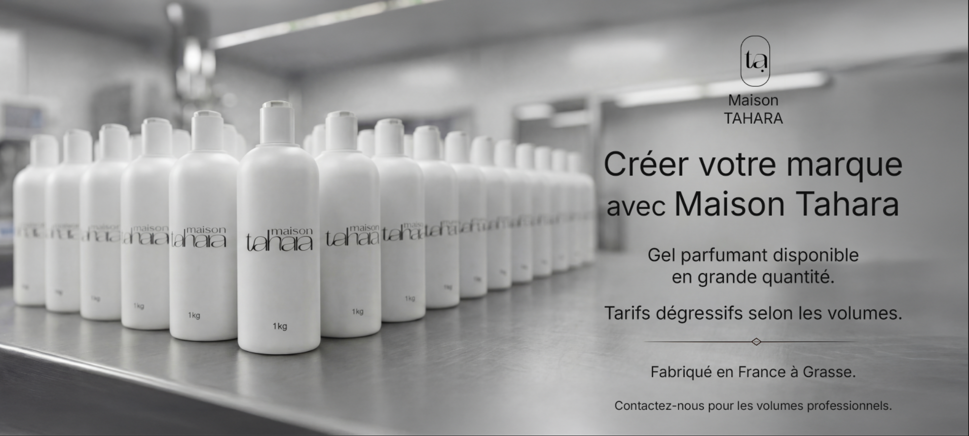 Bouteilles contenant du gel de musc tahara en grosse quantité