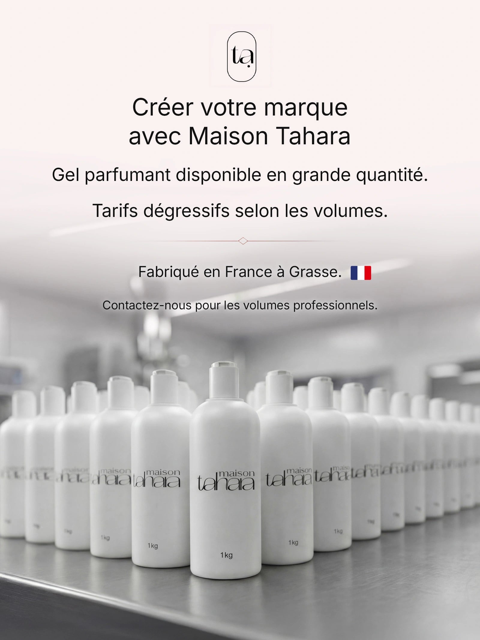 plusieurs bouteilles de gels au musc tahara au kilo